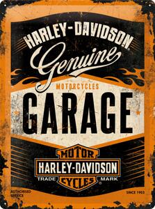 Plechová cedule: Harley-Davidson (Garage) - 40x30 cm