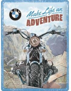 Plechová cedule: BMW Make Life an Adventure - 30x40 cm