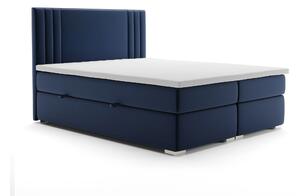 Manželská postel Boxspring 160 cm Morcano (tmavě modrá) (s úložným prostorem). 1020336