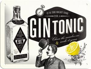 Plechová cedule: Gin Tonic - 20x15 cm