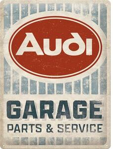 Plechová cedule: Audi Garage (Parts & Service) - 30x40 cm