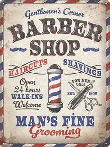 Plechová cedule - Barber Shop