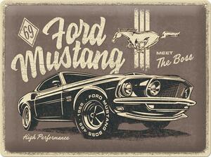 Plechová cedule: Ford Mustang (The Boss) - 40x30 cm
