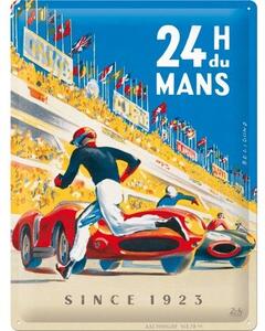 Plechová cedule: 24h Le Mans Racing Poster Blue - 30x40 cm