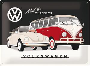 Plechová cedule: Volkswagen (Meet the Classic) - 30x40 cm