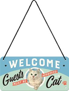 Závěsná cedule: Welcome Guests Cat - 10x20 cm