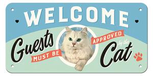 Závěsná cedule: Welcome Guests Cat - 10x20 cm