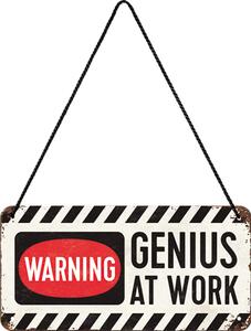 Závěsná cedule - Warning! Genius at Work