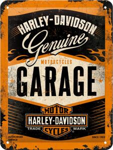 Plechová cedule: Harley-Davidson (Garage) - 20x15 cm