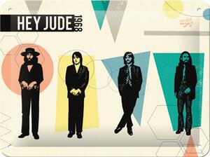 Plechová cedule: The Beatles (Hey Jude) - 15x20 cm