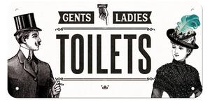 Závěsná cedule: Gents and Ladies Toilets - 10x20 cm