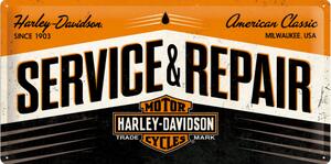 Plechová cedule - Harley & Davidson (Service & Repair)