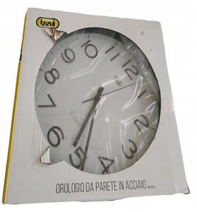Nástěnné hodiny Trevi stříbrné 30 cm
