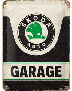 Plechová cedule: Škoda Garage - 15x20 cm