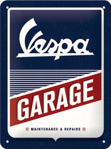 Plechová cedule: Vespa Garage - 20x15 cm