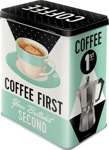 Plechová dóza L - Coffee First