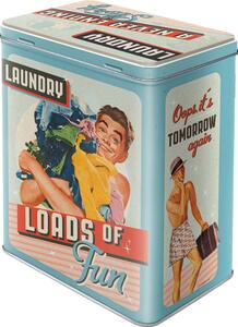 Plechová dóza L - Laundry Today or Naked Tomorrow