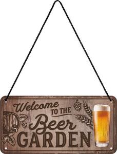 Závěsná cedule: Beer Garden - 20x10 cm