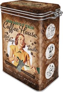 Plechová dóza s klipem - Coffee House