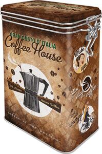Plechová dóza s klipem - Coffee House