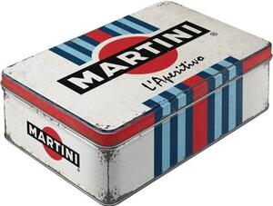 Plechová dóza plochá - Martini - L'Aperitivo Racing Stripes