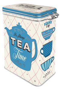 Plechová dóza s klipem - Tea Time