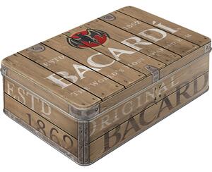 Plechová dóza plochá - Bacardi (logo)
