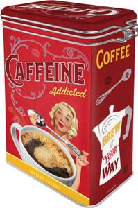 Plechová dóza s klipem - Hot Coffee Now