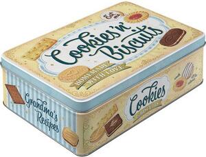 Plechová dóza plochá - Cookies 'n' Biscuits