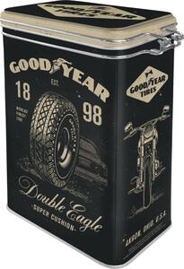 Plechová dóza s klipem - Goodyear Motorcycle