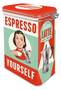 Plechová dóza s klipem - Espresso Yourself