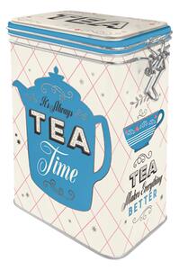 Plechová dóza s klipem - Tea Time