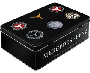 Plechová dóza plochá - Mercedes-Benz Logo Evolution