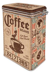 Plechová dóza s klipem - Coffee Beans