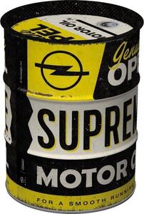 Plechová kasička barel: Opel - Supreme Motor Oil