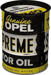Plechová kasička barel: Opel - Supreme Motor Oil