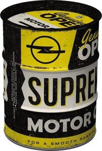 Plechová kasička barel: Opel - Supreme Motor Oil