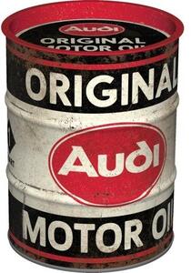 Plechová kasička barel: Audi Original Motor Oil