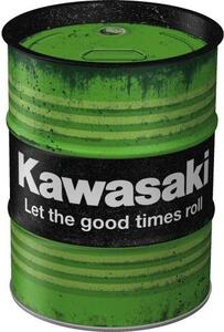 Plechová kasička barel: Kawasaki Let the good times roll