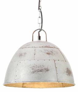 Industriální vintage závěsné svítidlo 25 W stříbrné kulaté 31cm 320546
