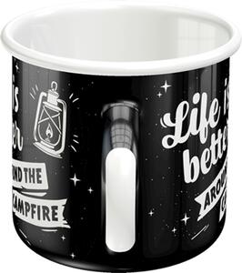 Plechový hrnek - Life Is Better Around The Campfire