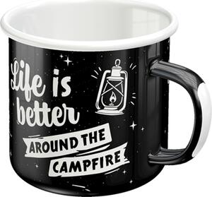 Plechový hrnek - Life Is Better Around The Campfire
