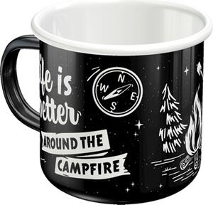 Plechový hrnek - Life Is Better Around The Campfire