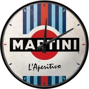 Nástěnné hodiny - Martini (L'Aperitivo Racing Stripes)