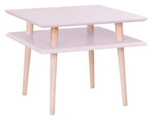 Konferenční stolek SQUARE 55x55x45cm - tmavě růžový