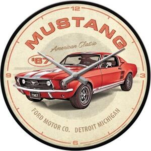 Nástěnné hodiny - Ford Mustang (GT 1967 Red)