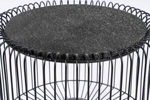 Kayoom Odkládací stolek Malibu 125 Černá / Stříbrná