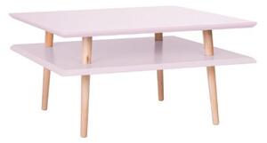 Konferenční stolek SQUARE 68x68x35cm - tmavě růžový