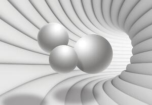 Fototapeta: 3D tunel (bílý) - 104x152,5 cm