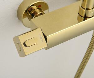 Sapho DAKAR sprchový sloup s termostatickou baterií, teleskopický, zlato